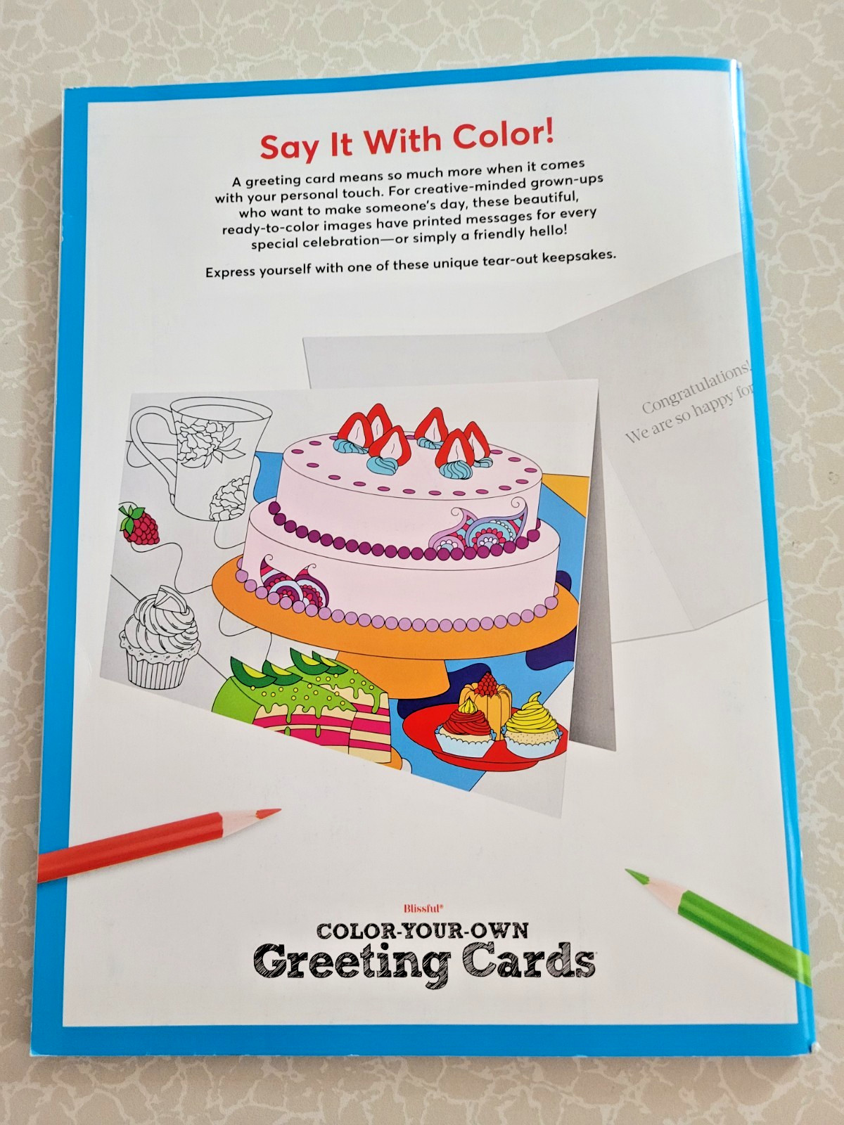 COLOR YOUR OWN GREETING CARDS Create 27 Fun & Festive Cards – Children & Adult