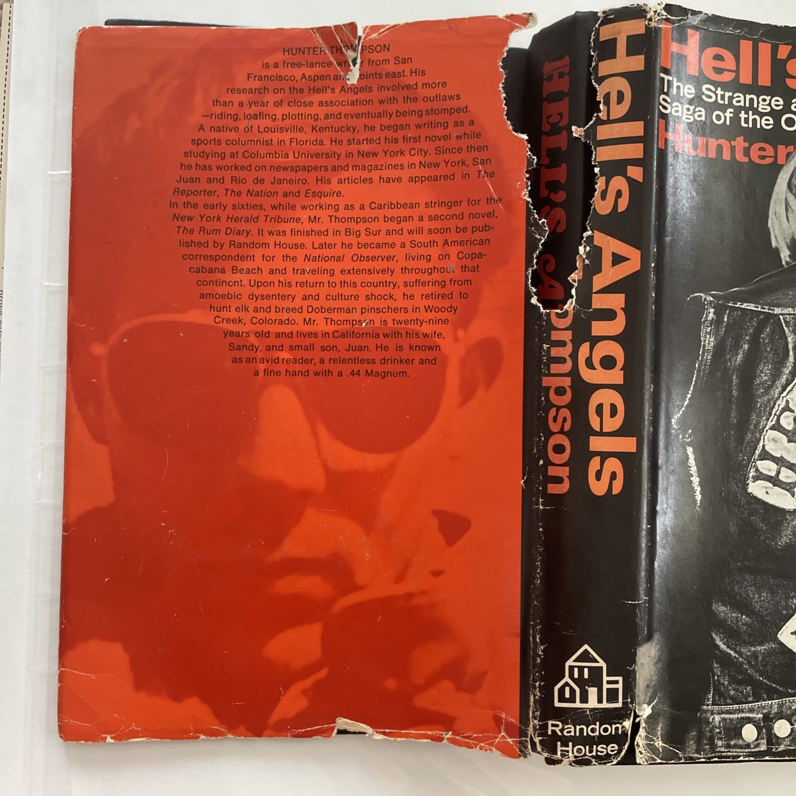1967 HELL’S ANGELS Hunter S. Thompson, Random House 1 St Book Club Edition Book