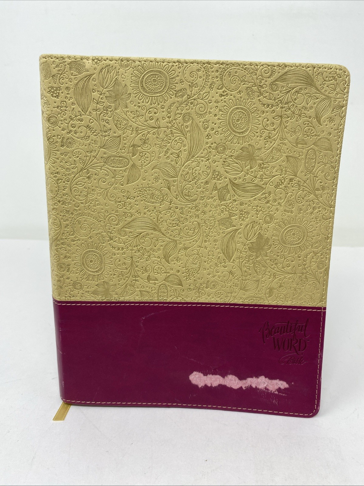 KJV Beautiful Word Bible Italian Duo-tone Tan Pink (Journaling Note Wide Margin)