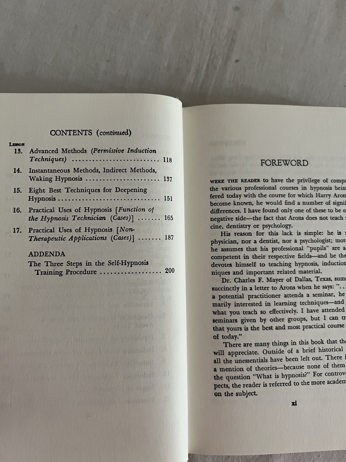 The New Master Course in Hypnotism by Harry Arons, 1981 print