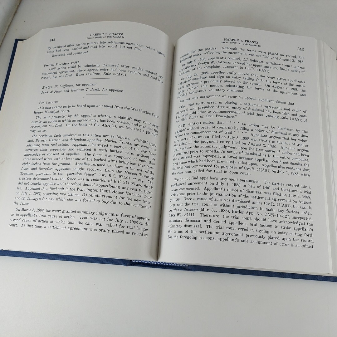 Ohio Official Reports 61 Appellate 3d Walter Kobalka 1991 HC West Publishing Co.