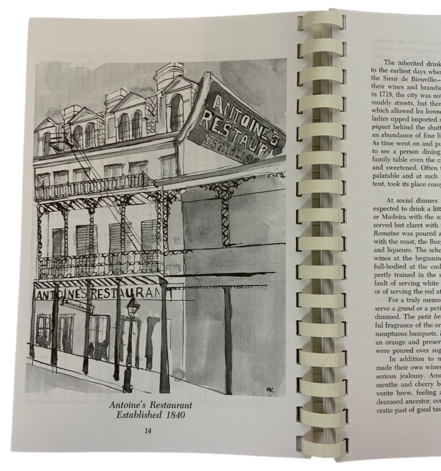 Recipes And Reminiscences Of New Orleans Cookbook Spiral Bound 1971 Southern