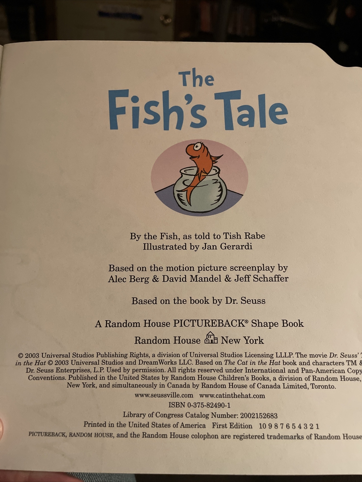 Pictureback Ser.: The Fish’s Tale by Dr. Seuss (2003, Trade Paperback)