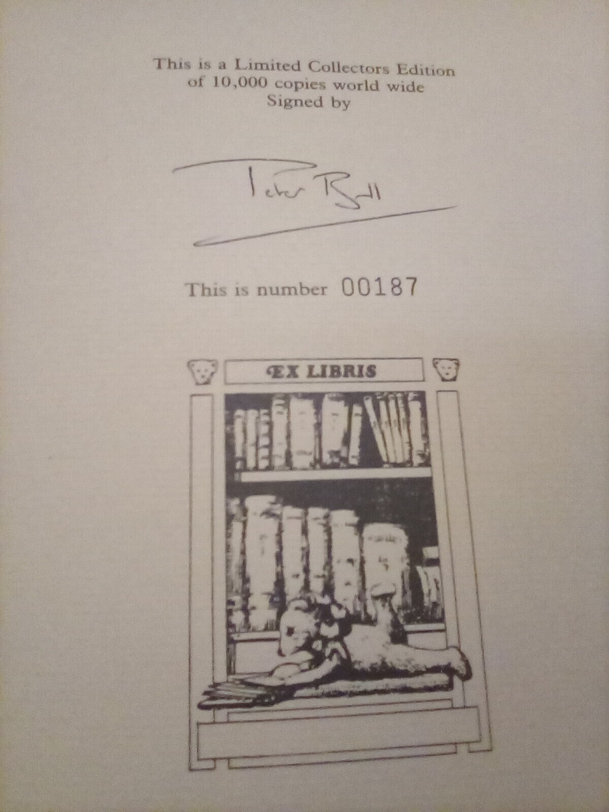 “The Teddy Bear Book” by Peter Bull Very Good Limited Edition # 187 HC w/Box