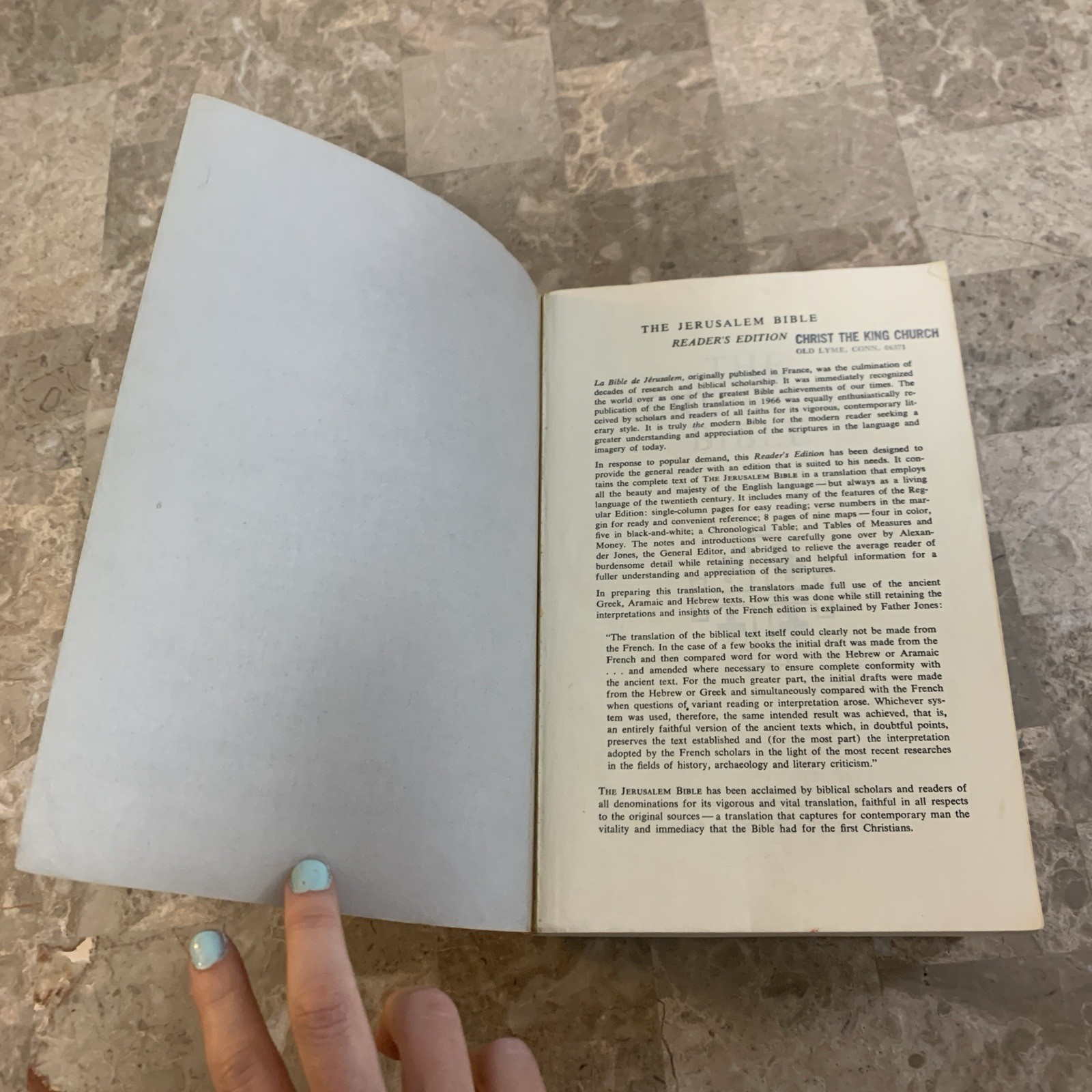 The Jerusalem Bible Reader’s Edition Paperback Book 1968 Doubleday 1960s Vintage