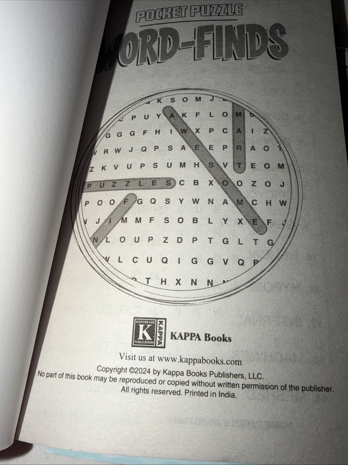 KAPPA Word-Find Pocket Puzzle Volume 251 Pages 129 W/ 58 Puzzles Large Print NEW