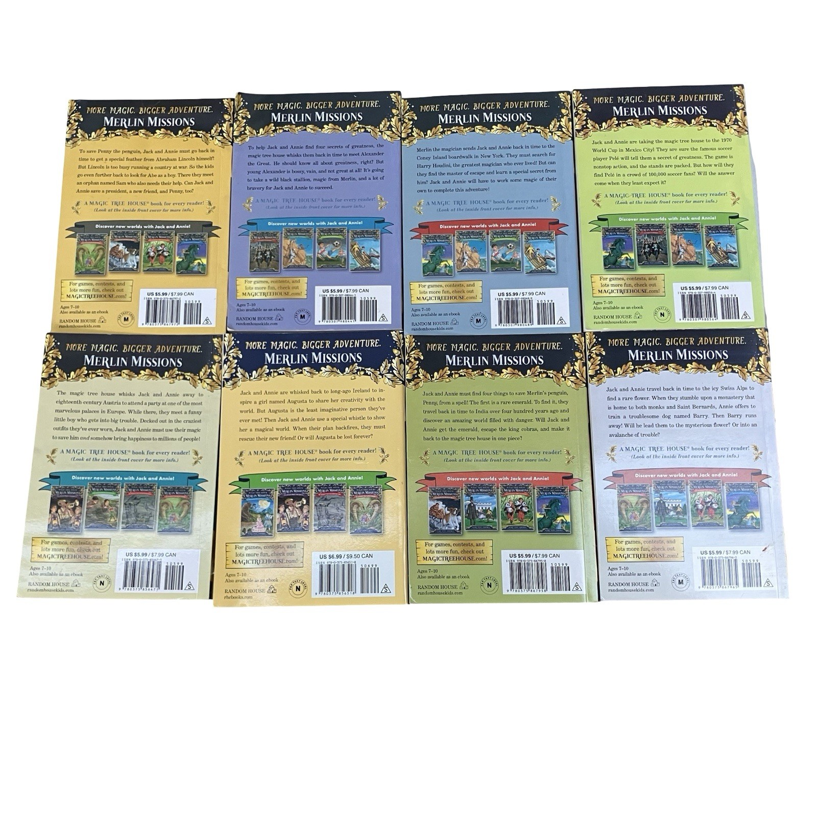 Magic Tree House Merlin Missions Books #3, 5-13, 15, 17-19, 21-22, 24 Lot Of 16