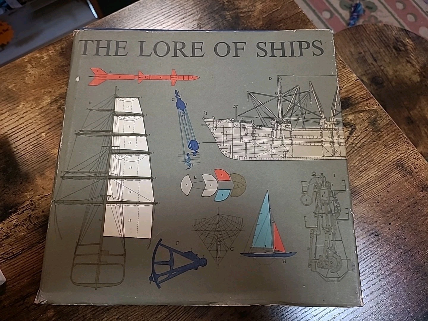 The Lore of Ships Tre Tryckare PICTURES Naval Sailboats Coffee Table 1st Ed HCDJ