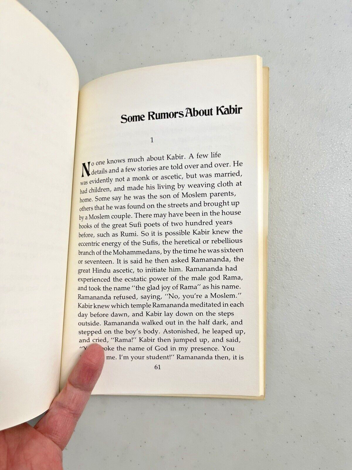Kabir Book by Kabir, Versions by Robert Bly – 1993 – First Edition
