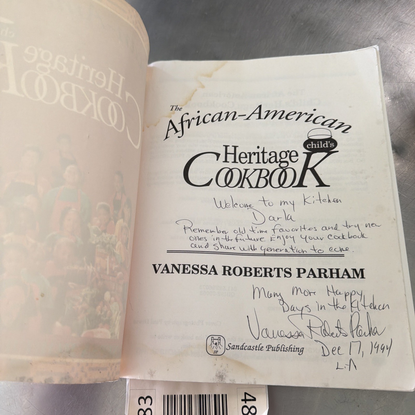 African-American Child’s Heritage Cookbook – paperback Parham, Vanessa WATER DEM