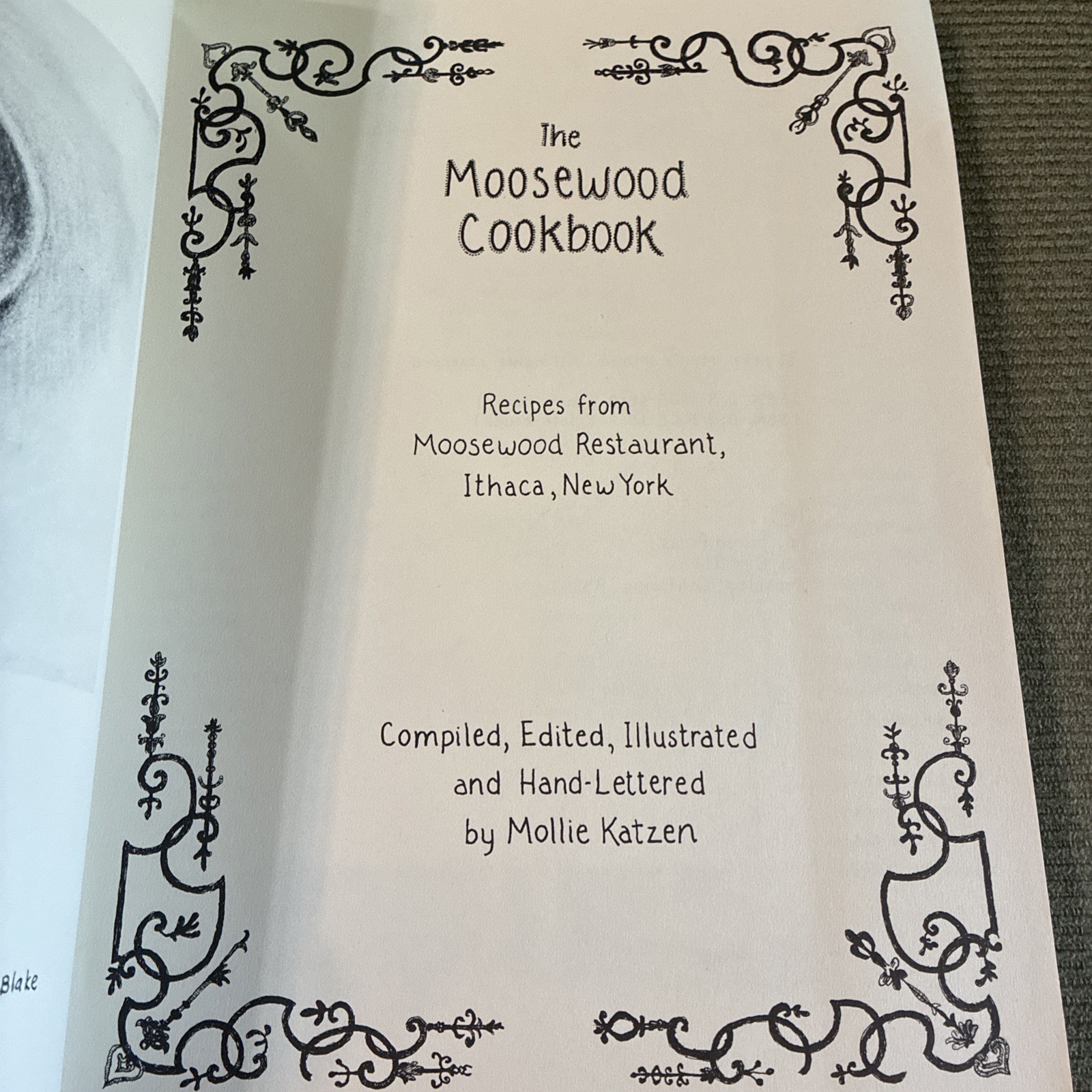 Vtg Moosewood Cookbook Mollie Katzen 1977 1st Ed. Vegetarian Restaurant Ithaca