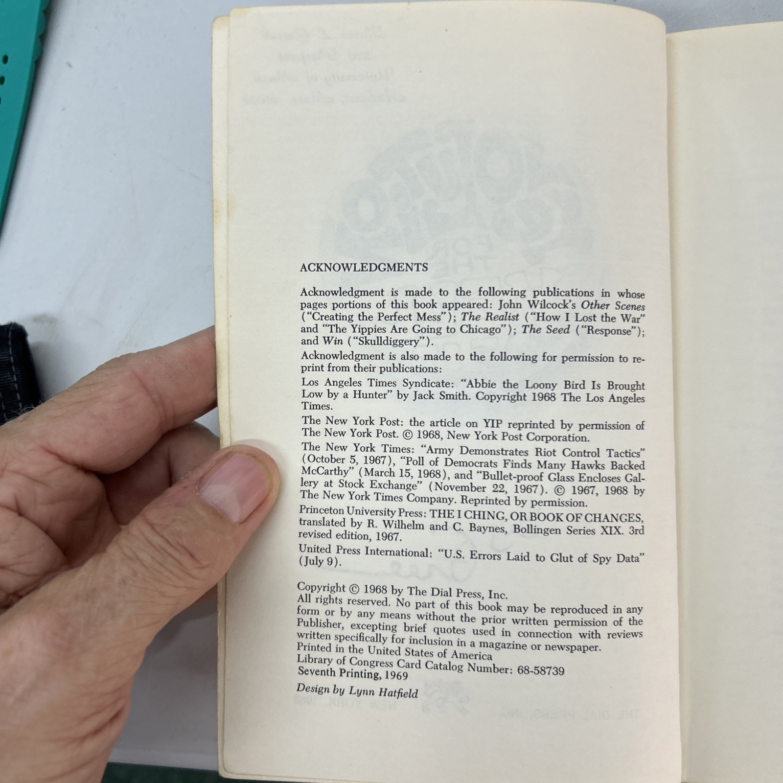 Revolution for the Hell of It BY Free, The Book That Earned Abbie Hoffman a Five