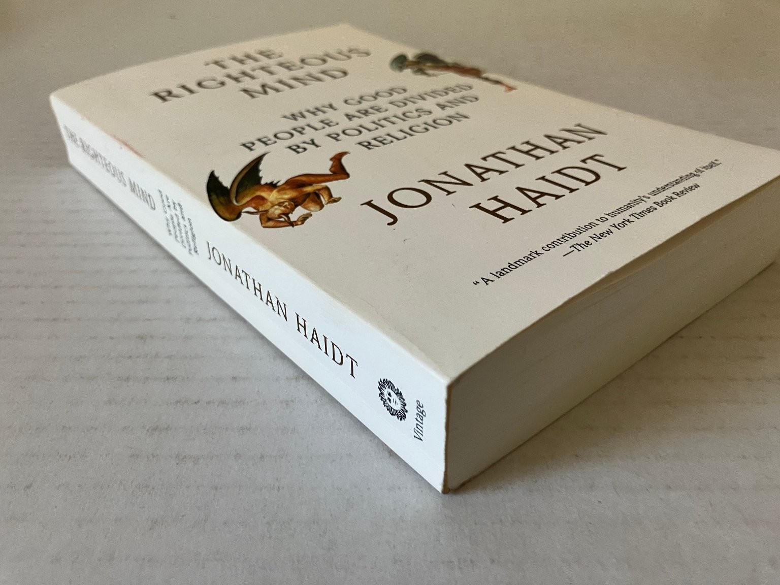 The Righteous Mind Jonathan Haidt 2012 Vintage Books Psychology Philosophy PB