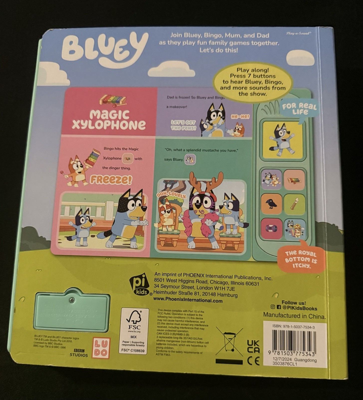 Bluey Let’s Play Games! Sound Button Board Book (PI Kids, 2025)