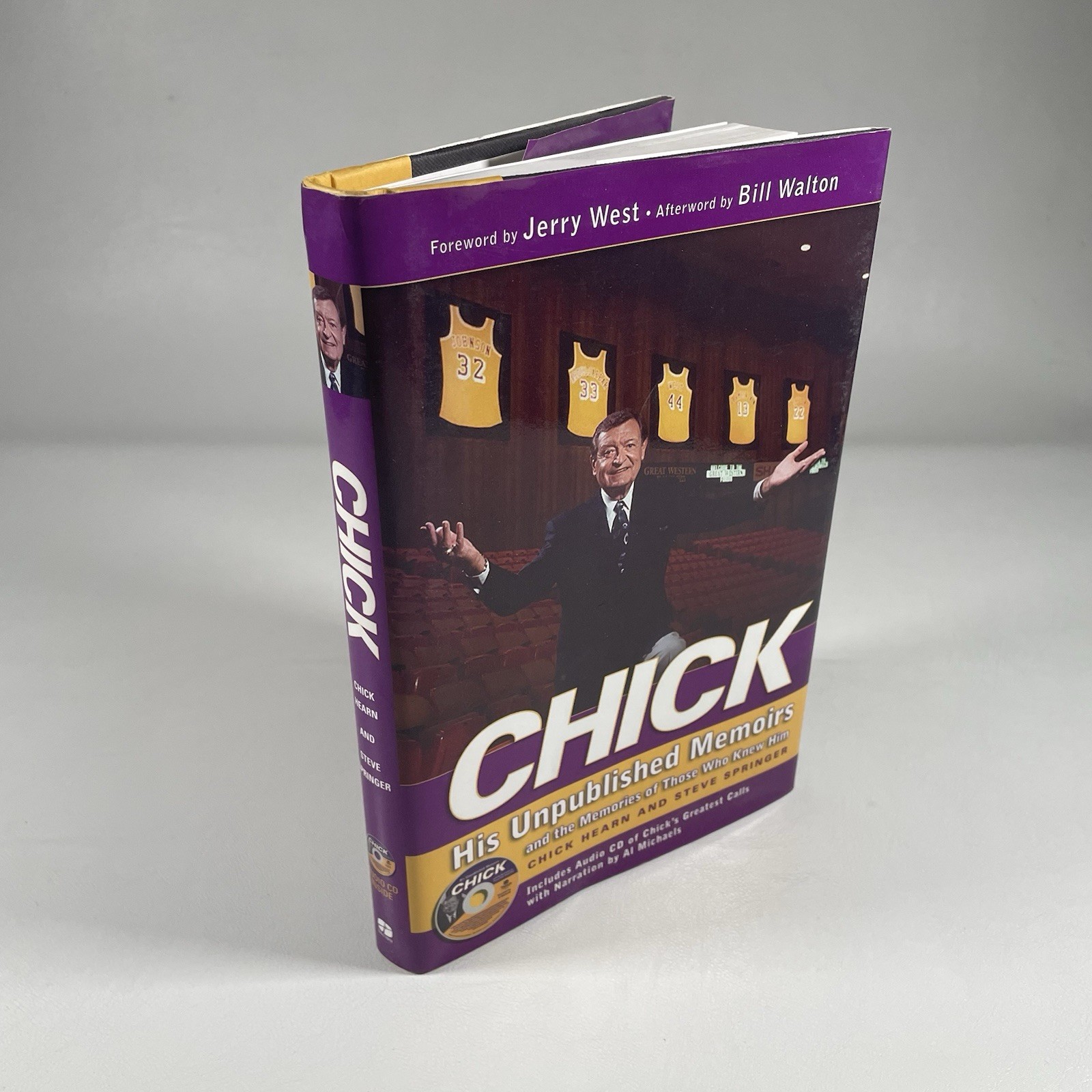 Chick Hearn His Unpublished Memoirs Book Signed By Steve Springer Marge 2004