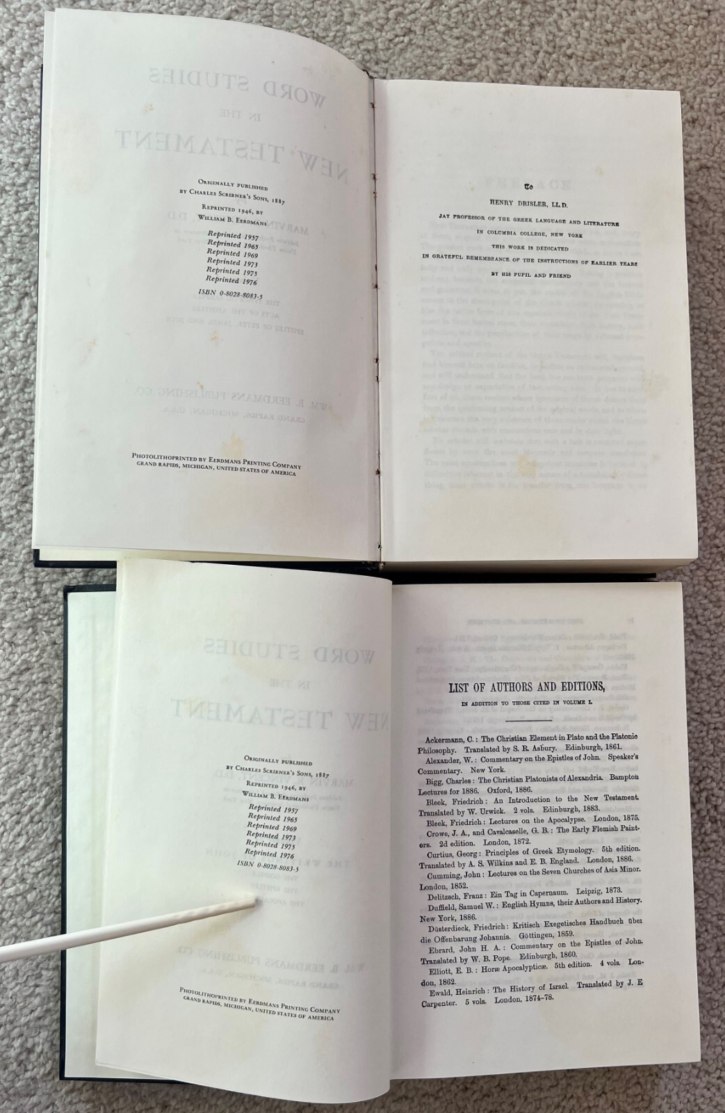 Word Studies in the New Testament by Vincent 4 Vol. 1976 Wm B Eerdman’s Pub. Co.