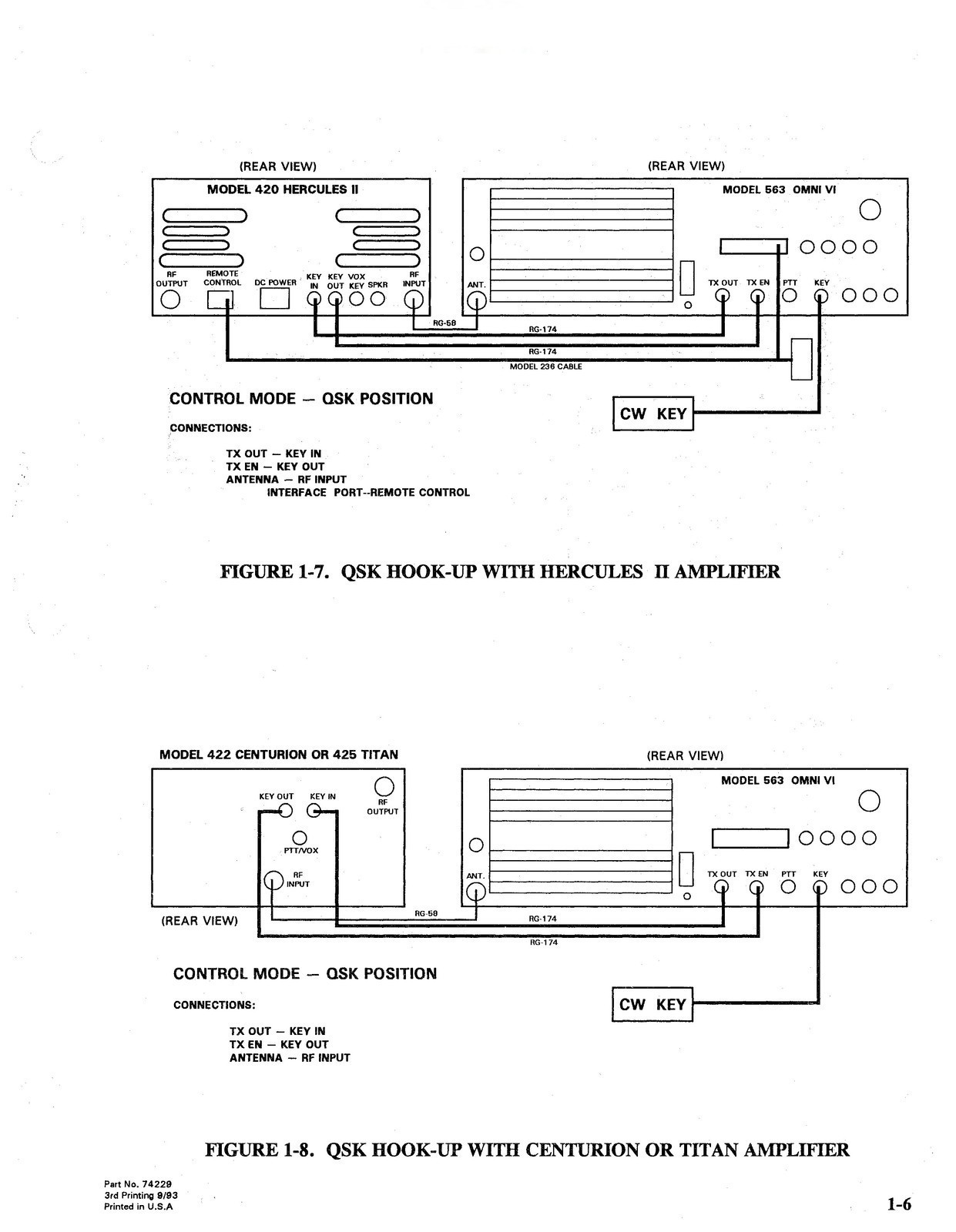 TEN TEC Omni 6 Model 563 HF Transceiver Operators Manual , FOLDOUTS