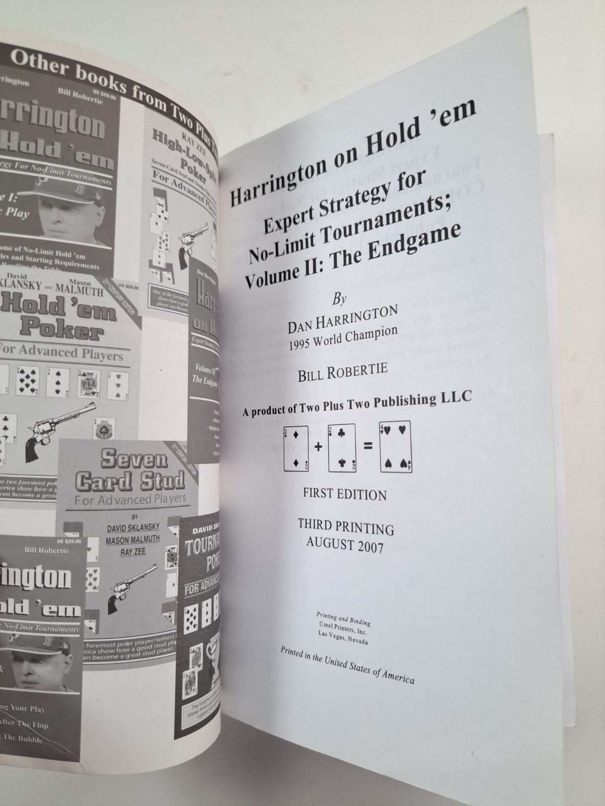 Harrington on Hold’em :Expert Strategy for No-Limit Tournaments Vol. II Endgame