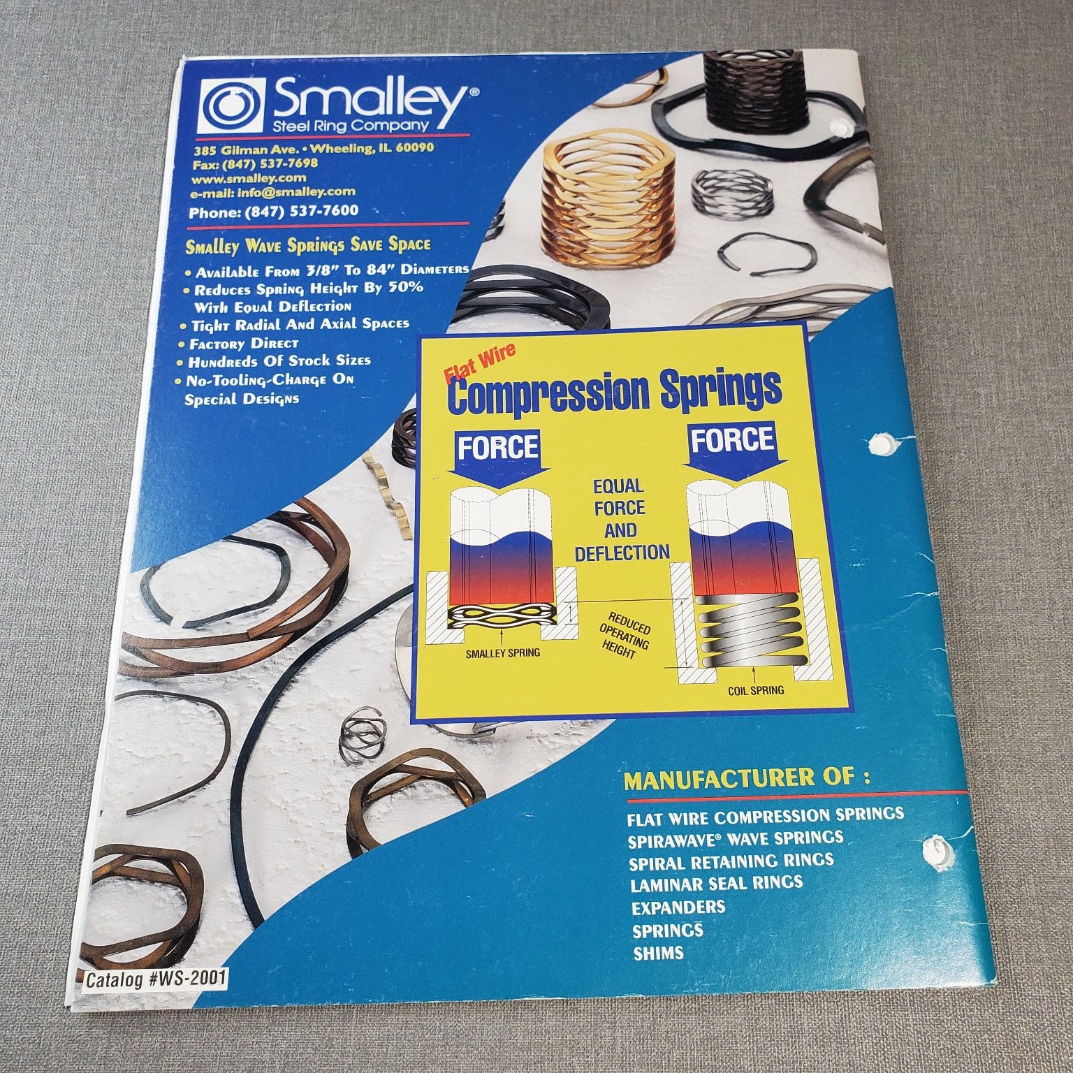 Smalley Engineering Parts Catalog 2001 SpiraWave Flat Wire Compression Springs