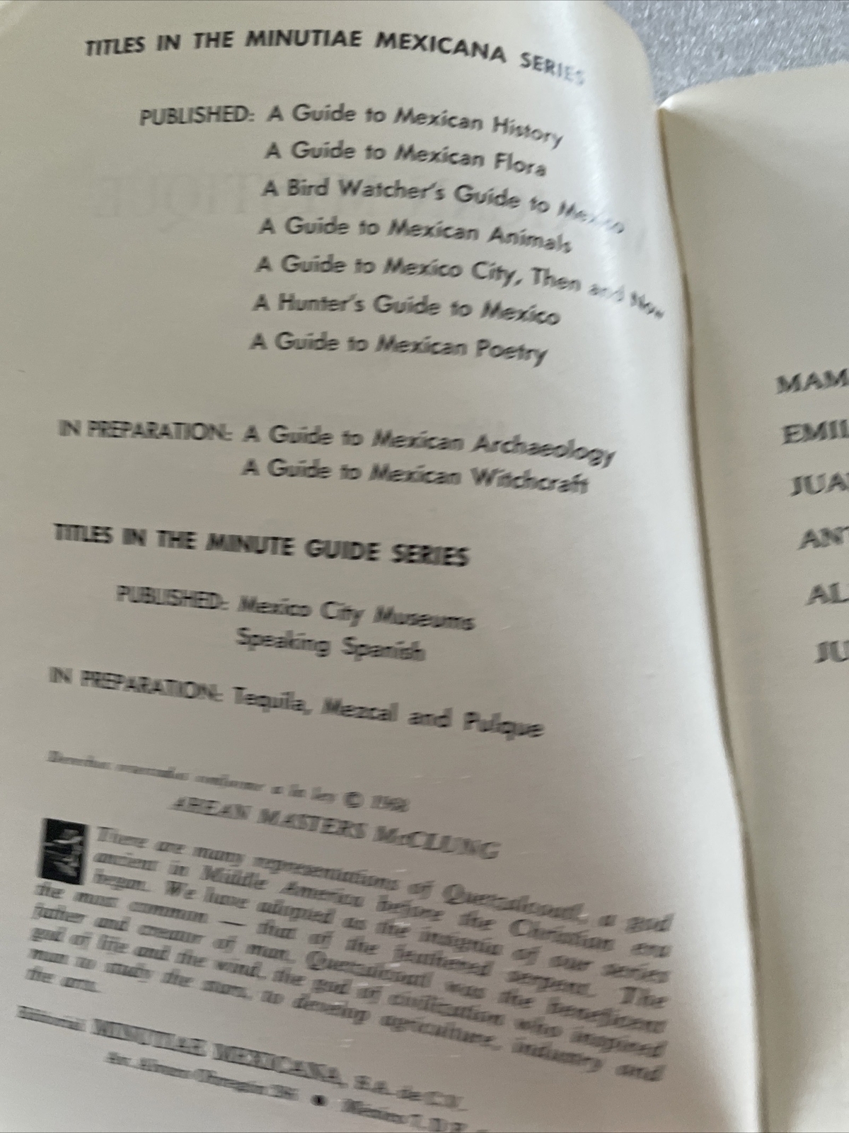 Mexican Mystique Collection Of Short Stories By Ahlean Masters McClung 1968