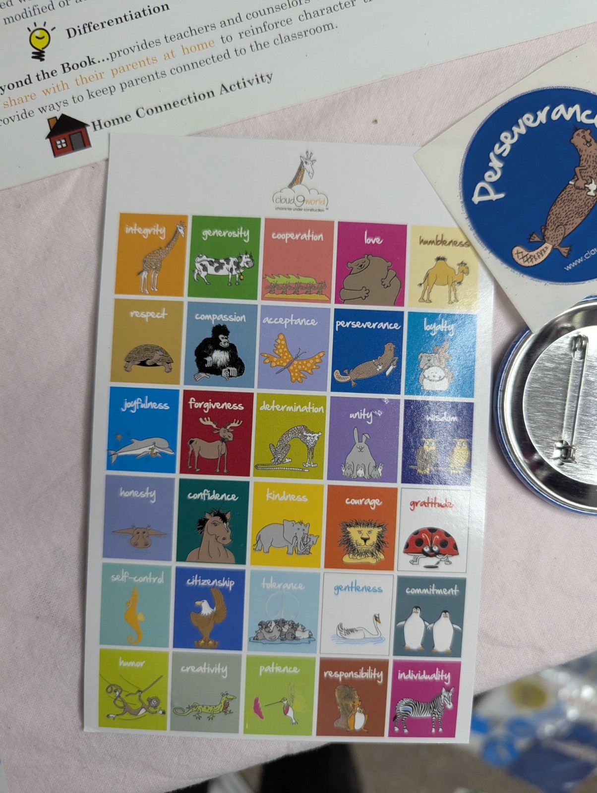 Home School Teachers Cloud 9 world character book PERSEVERANCE 2nd-5th poster
