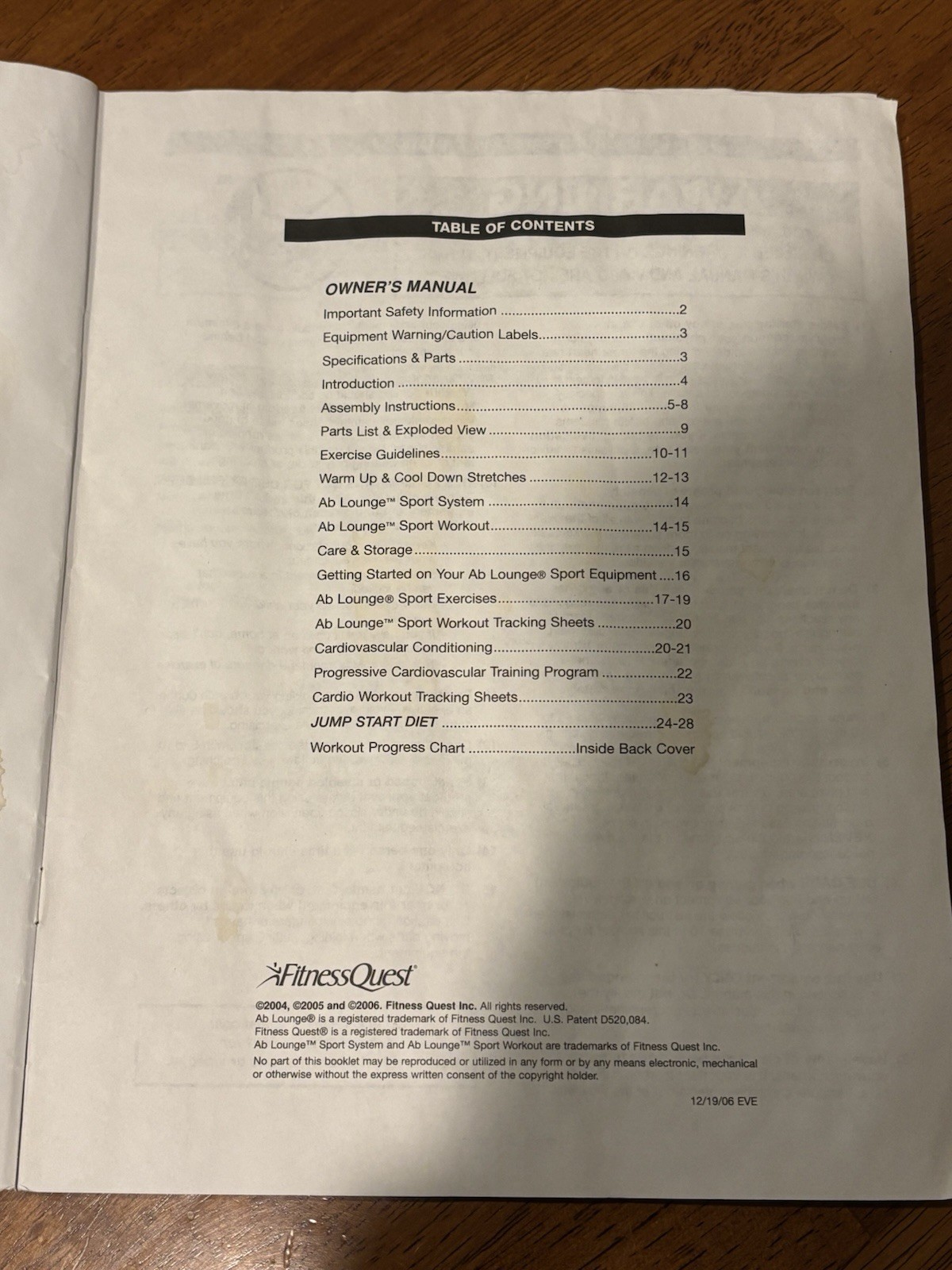 AB Lounge Sport Manual: Fitness Quest Abdominal Chair 31 Pages
