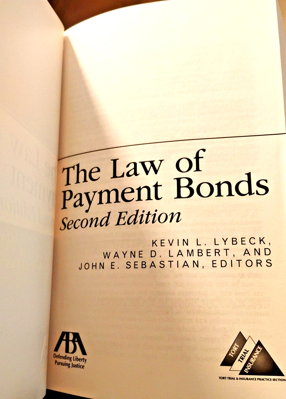Law of Payment Bonds by Kevin L. Lybeck, Wayne D. Lambert, H. Bruce Shreves and