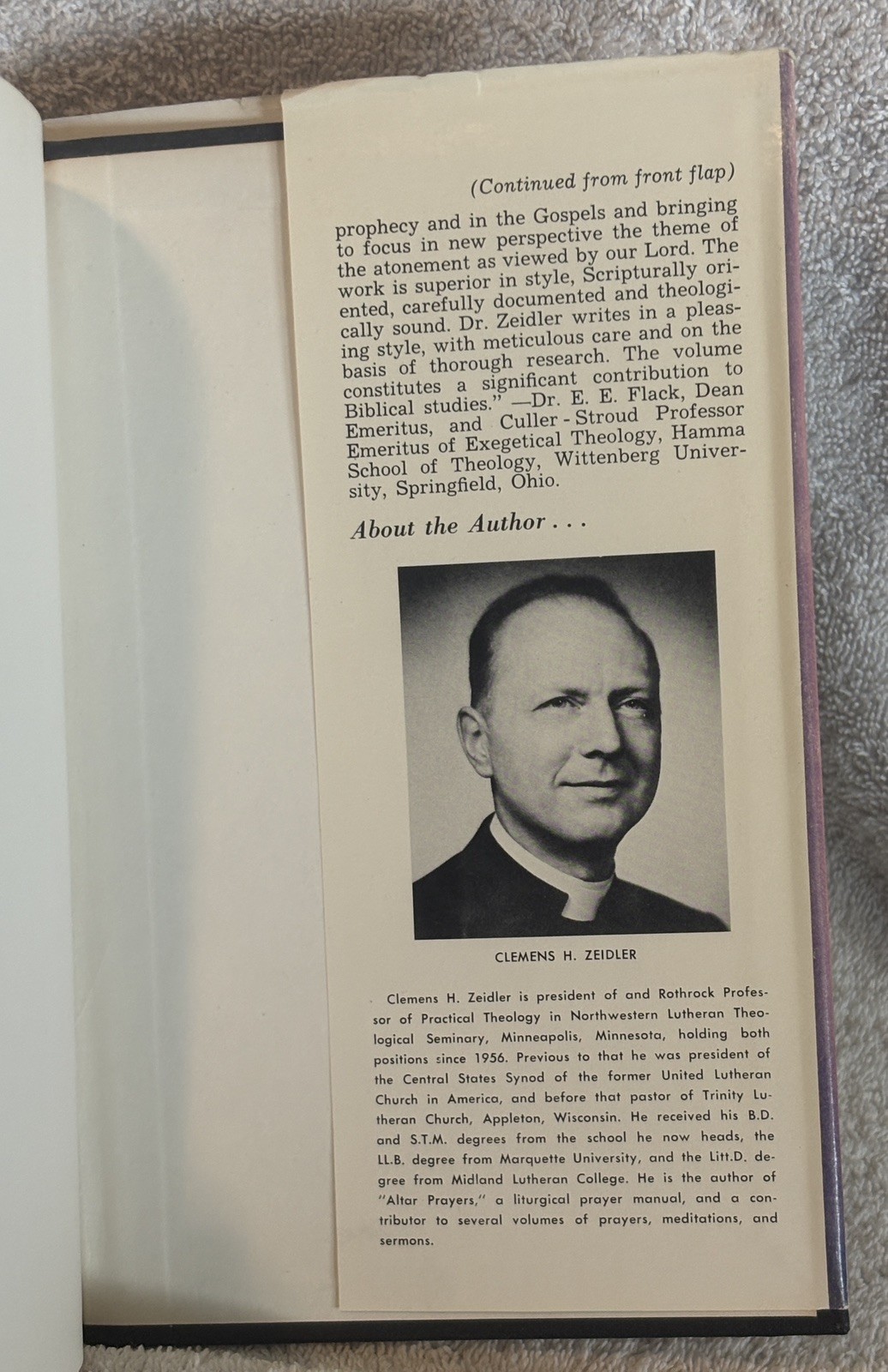 JESUS SPEAKS OF HIS DEATH  by Clemens Zeidler  HC /DJ /VG 1966 Excell Cond