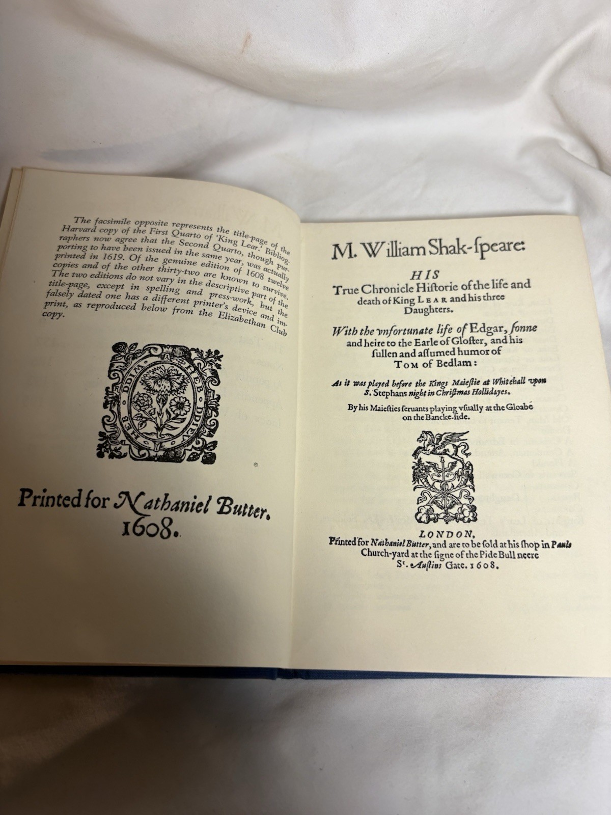 Yale Shakespeare King Lear (1917) Facsimile Hardcover Yale University Press