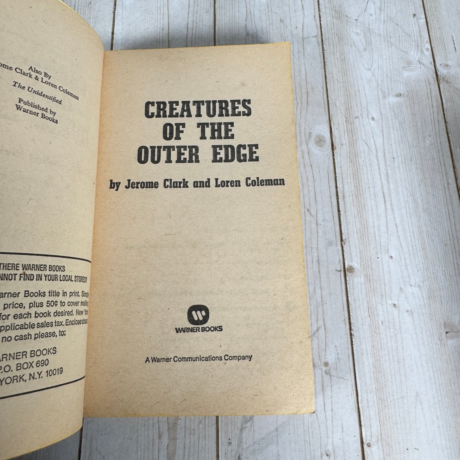 Creatures Outer Edge Clark Coleman 1978 First Printing Bigfoot Cryptozoology