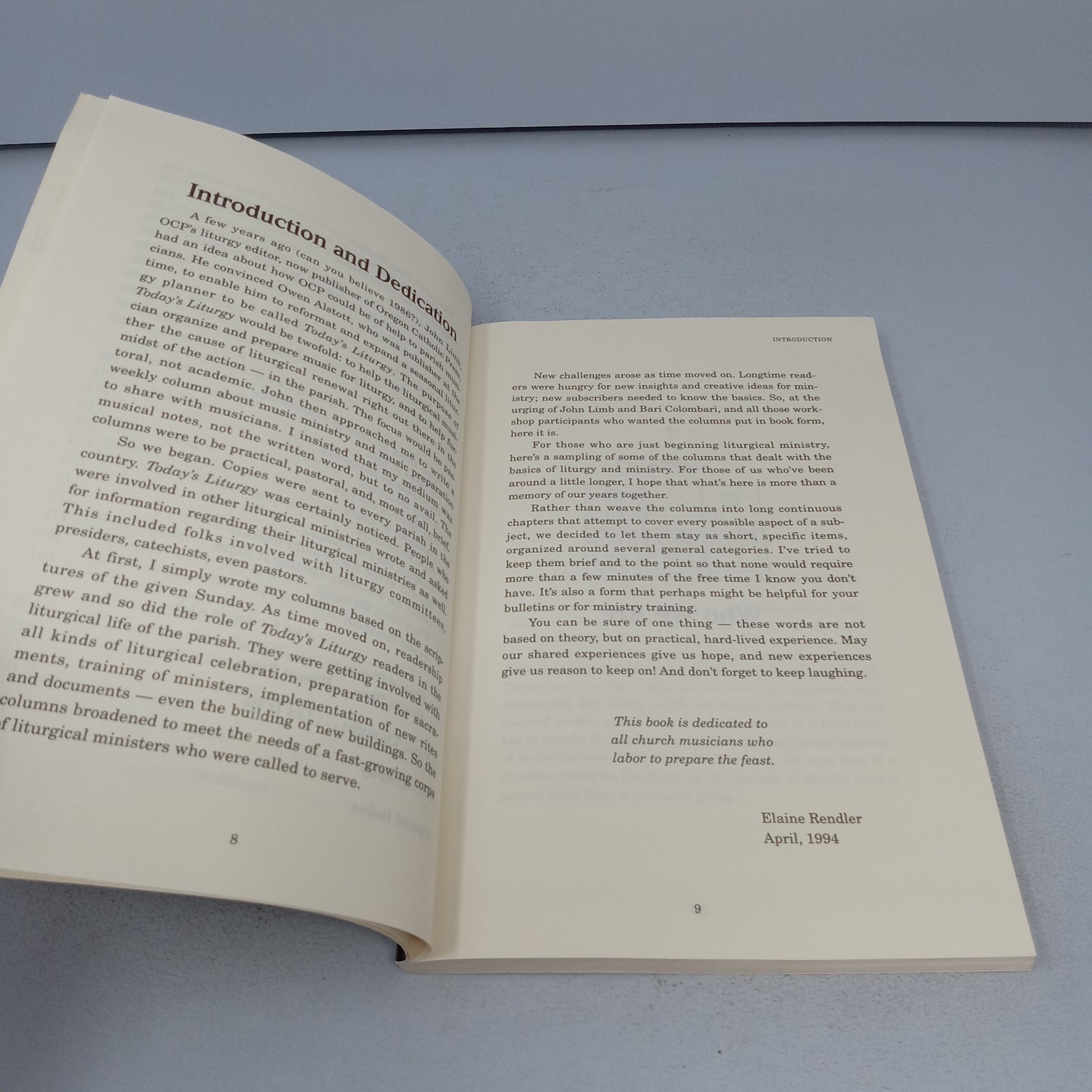 In the Midst of the Assembly: 1994 OCP Publications Paperback by Elaine Rendler