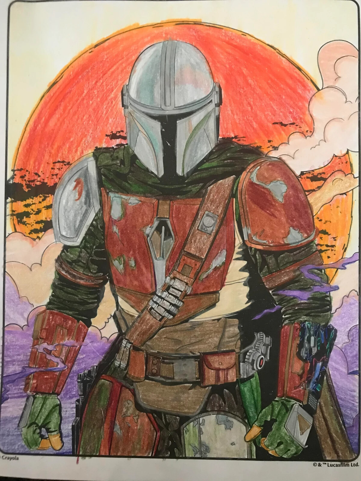 Crayola Art With Edge Star Wars The Mandalorian 28 Pages + 1 Poster New