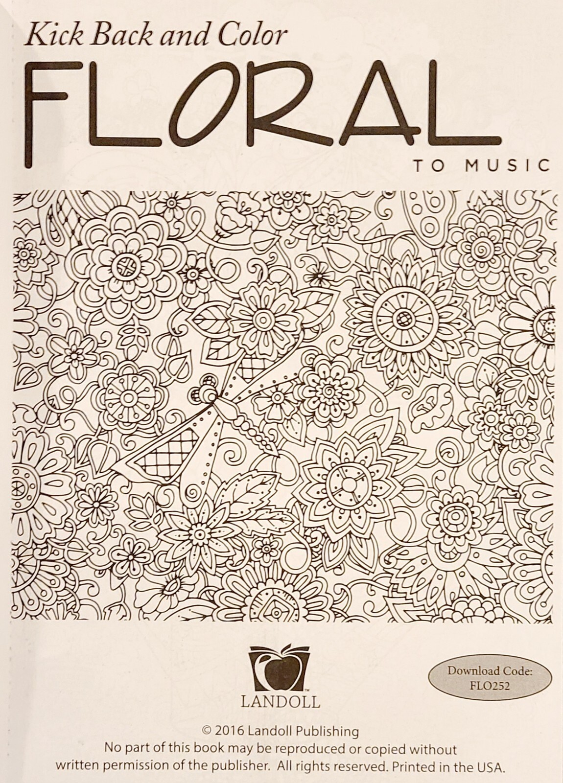 Kick Back & Color to Music Set of 2 Floral and Patterns NEW