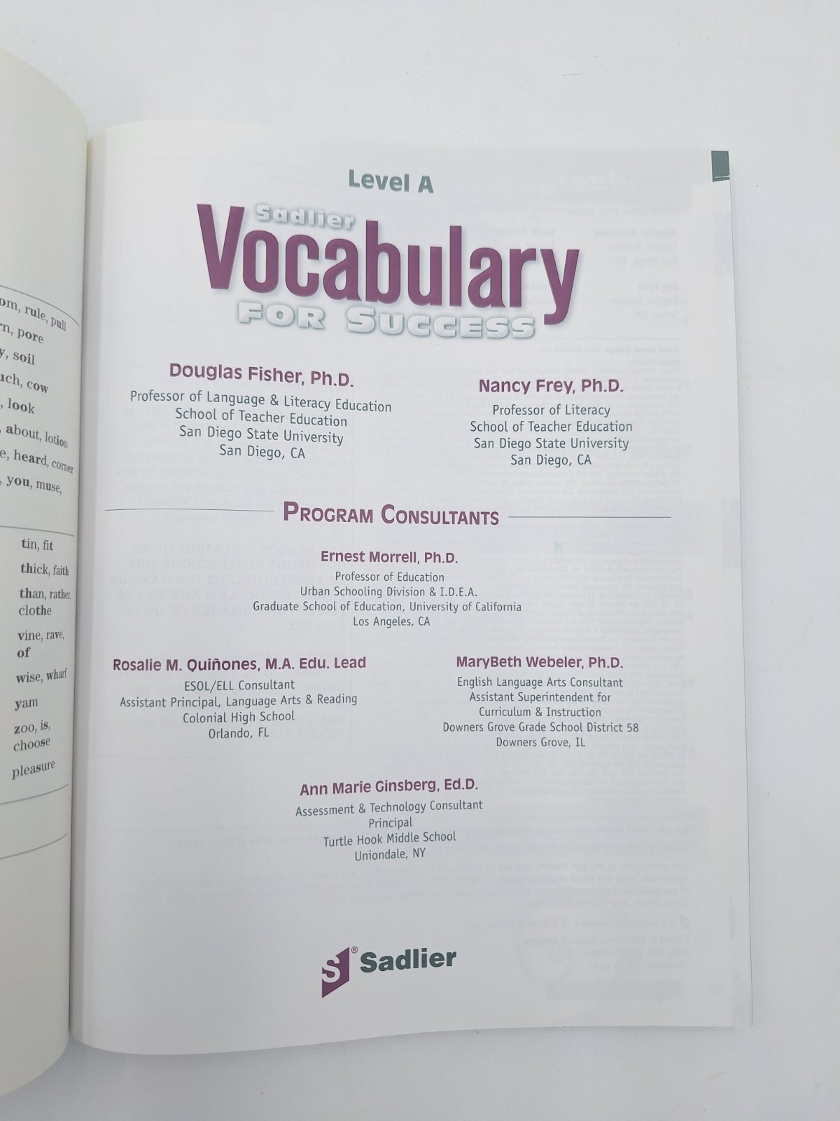 Vocabulary for Success, LEVEL A – Paperback, by Sadlier – Brand New