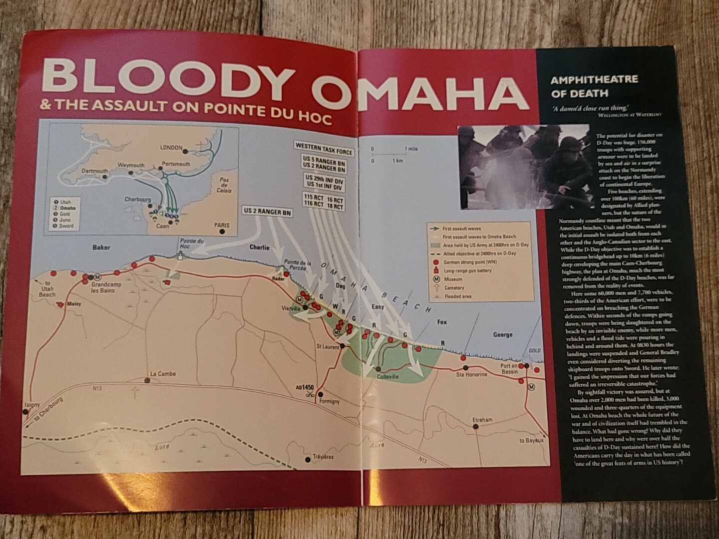 Bloody Omaha and the Assault on Pointe Du Hoc, Great Condition, English