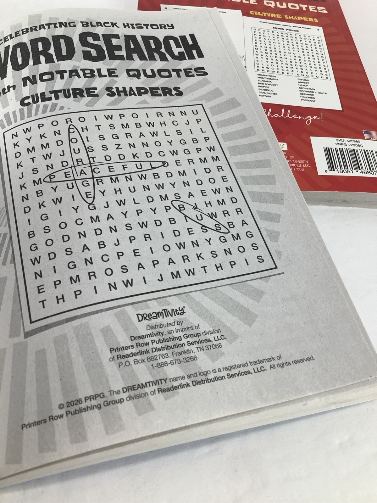 Set Of 2~Black History culture Shapers Word-Search~NEW