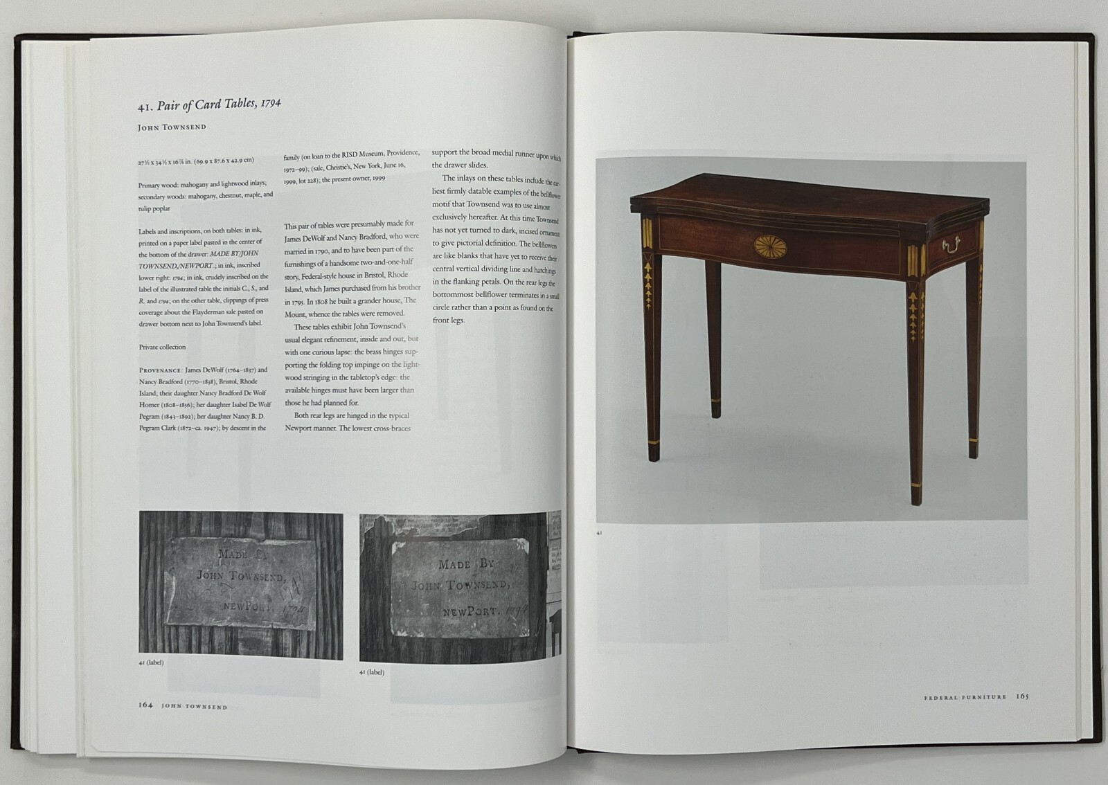 John Townsend: Newport Cabinetmaker by Morrison Heckscher – 2005 HC/DJ – The Met