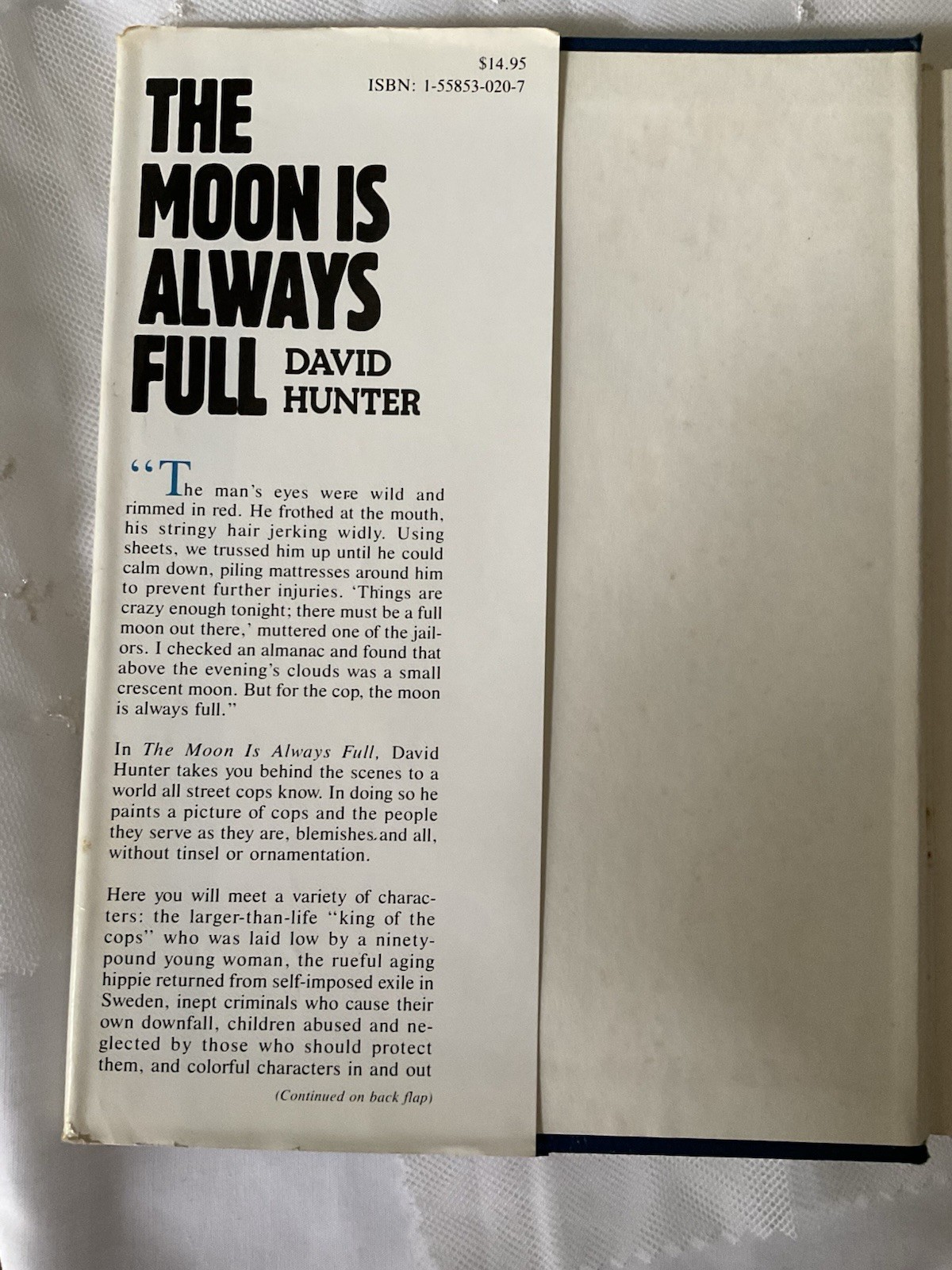 The Moon Is Always Full By David Hunter Hardback Dust Jacket Torn 231 Pages