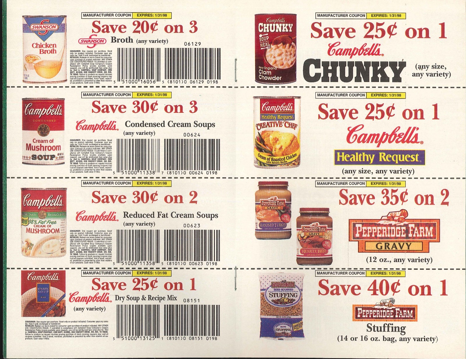 Campbell’s Holiday Cookbook & Planner 1996 Timetable Coupons Cheese Guide