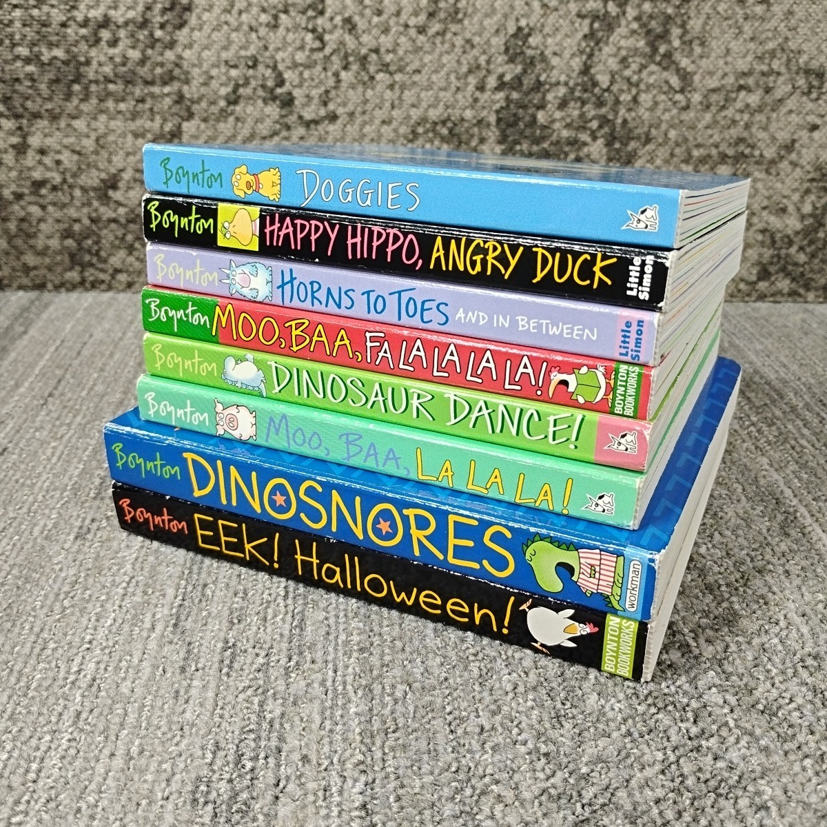 Sandra Boynton Doggies Hippo Duck Horns Moo Baa Dinosaur Eek 8 Board Book Lot