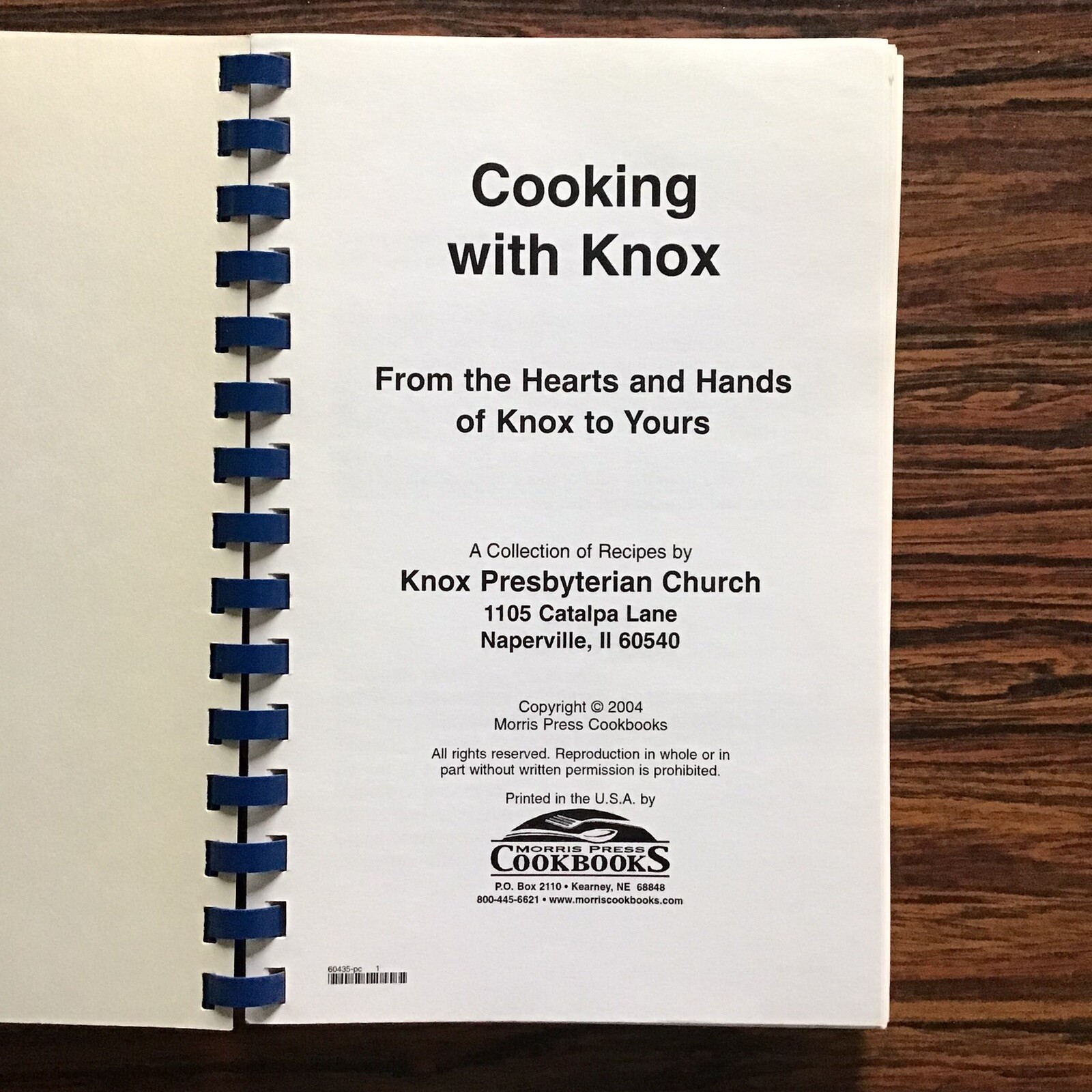 Naperville Illinois Knox Presbyterian Church Vtg 2004 Cookbook SEE INDEX PHOTOS