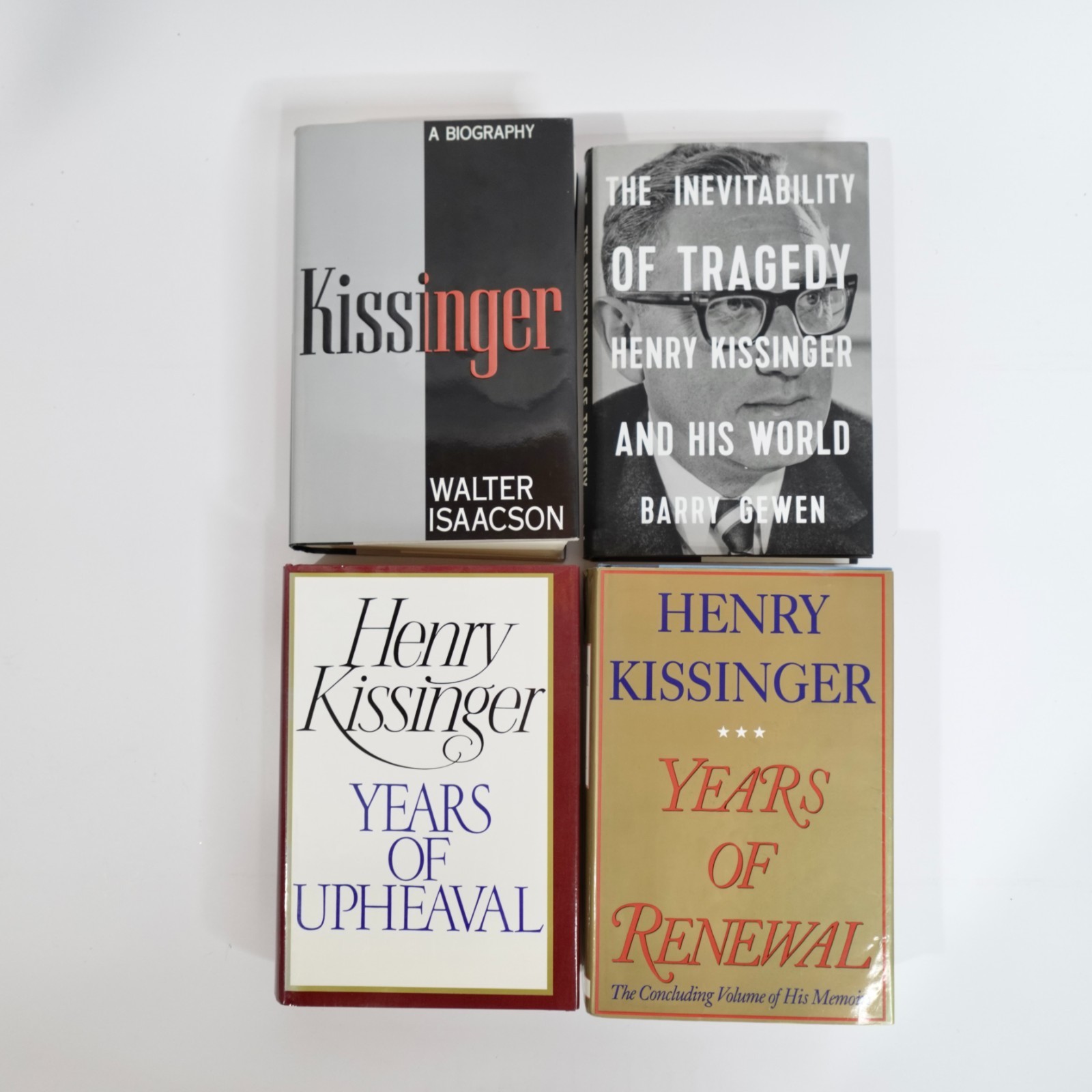 Henry Kissinger 4 Book Lot Memoirs + Biographies Isaacson Gewen HC