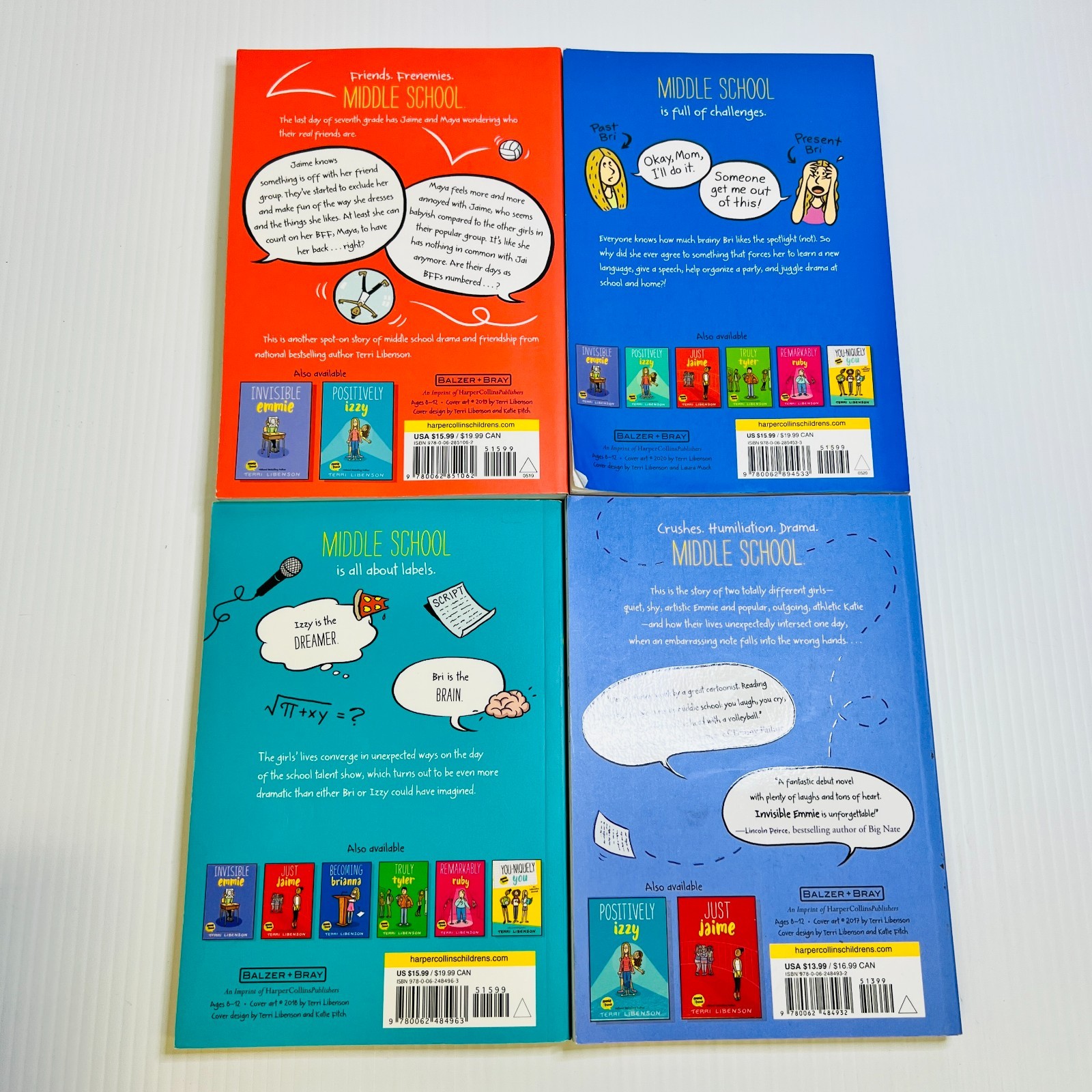 Terri Libenson Emmie & Friends Lot x 4 Paperback