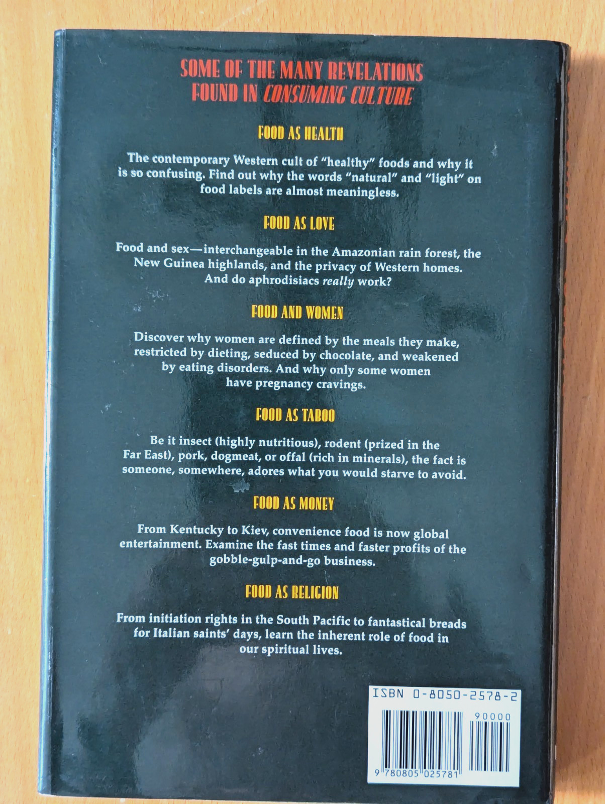 CONSUMING CULTURE: WHY YOU EAT WHAT YOU EAT By Jeremy Macclancy – HC w/DJ Mint