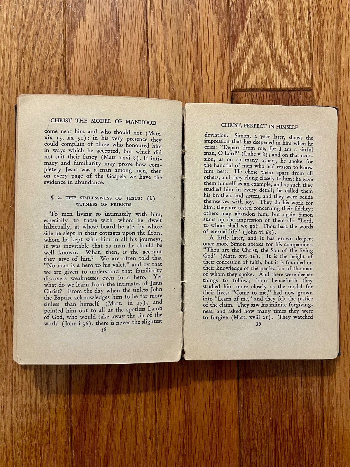 Jesus Christ Model of Manhood by Goodier (1928 HB) Treasury of the Faith #12
