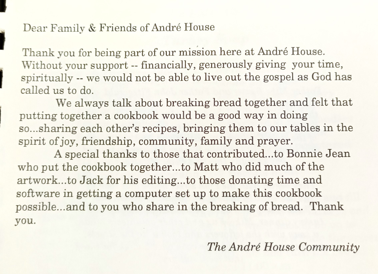 Andre House Book of Recipes & Hints Cookbook Comb Bound Turkey Soup 134 Pages