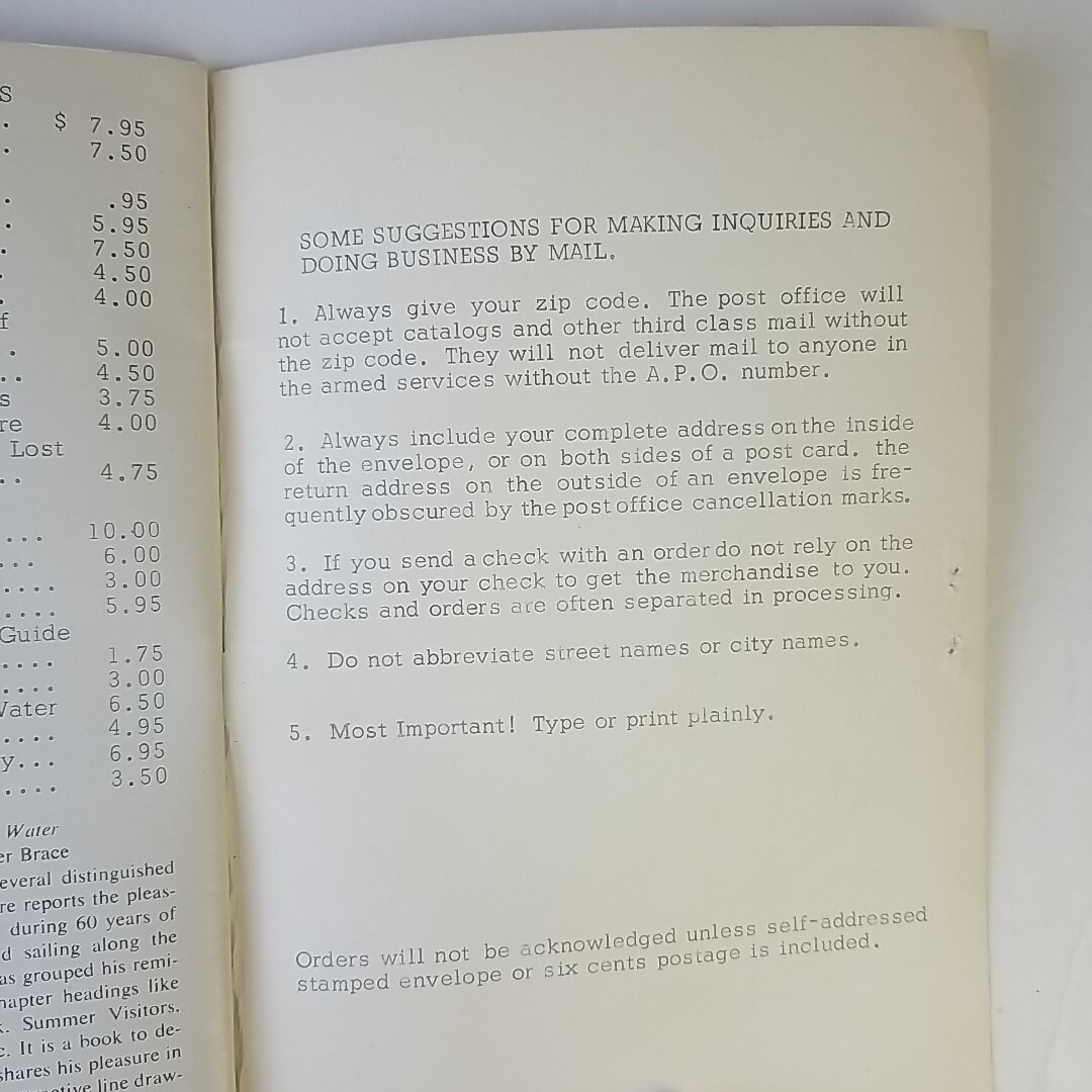 Nice Vintage 1969 Book Shelf Sea Life BOOK Catalog – 34 Pages
