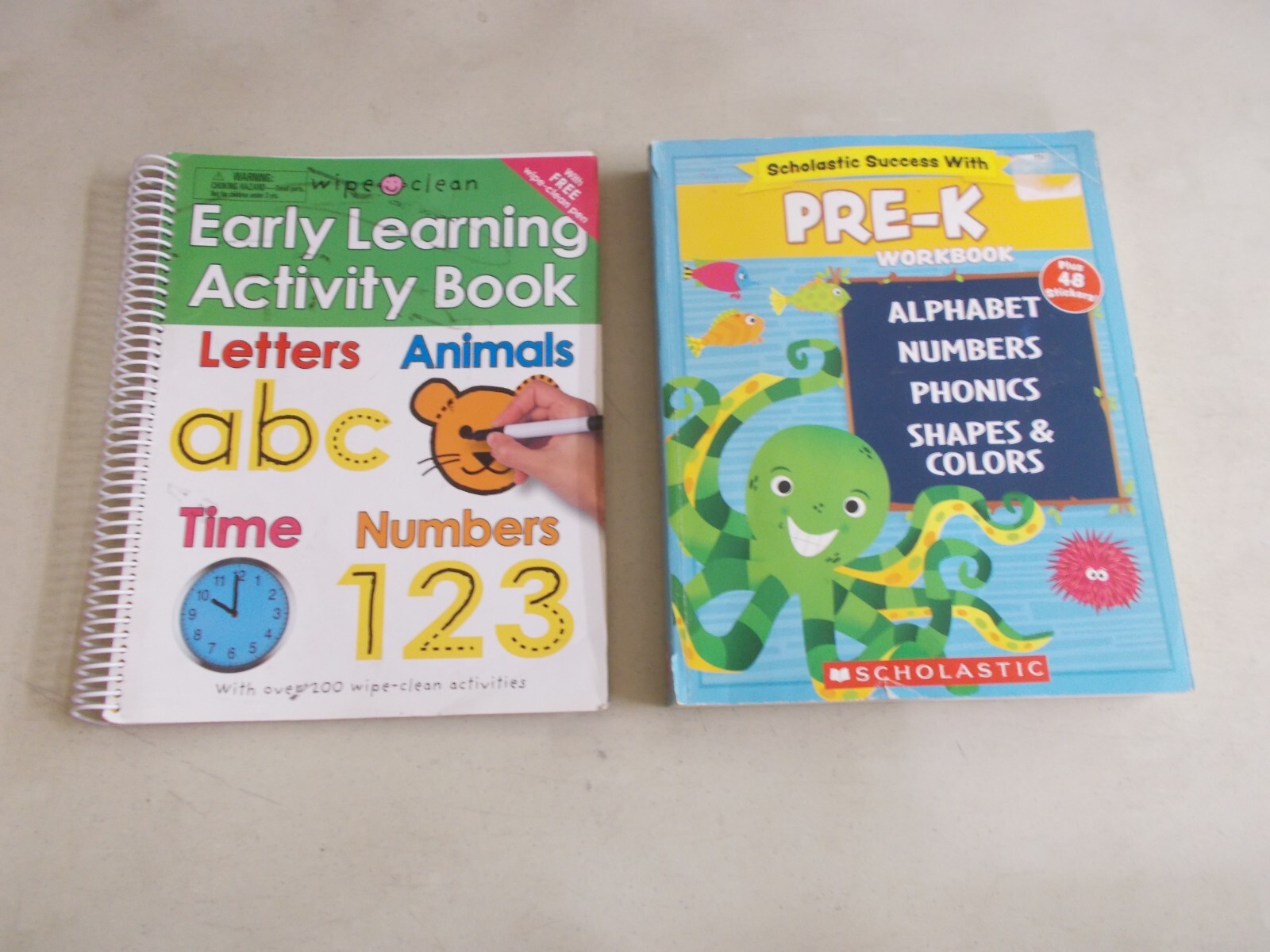 18 PRESCHOOL WORKBOOK KINDERGARTEN EARLY LEARNING SOME PAGES ARE WORKED