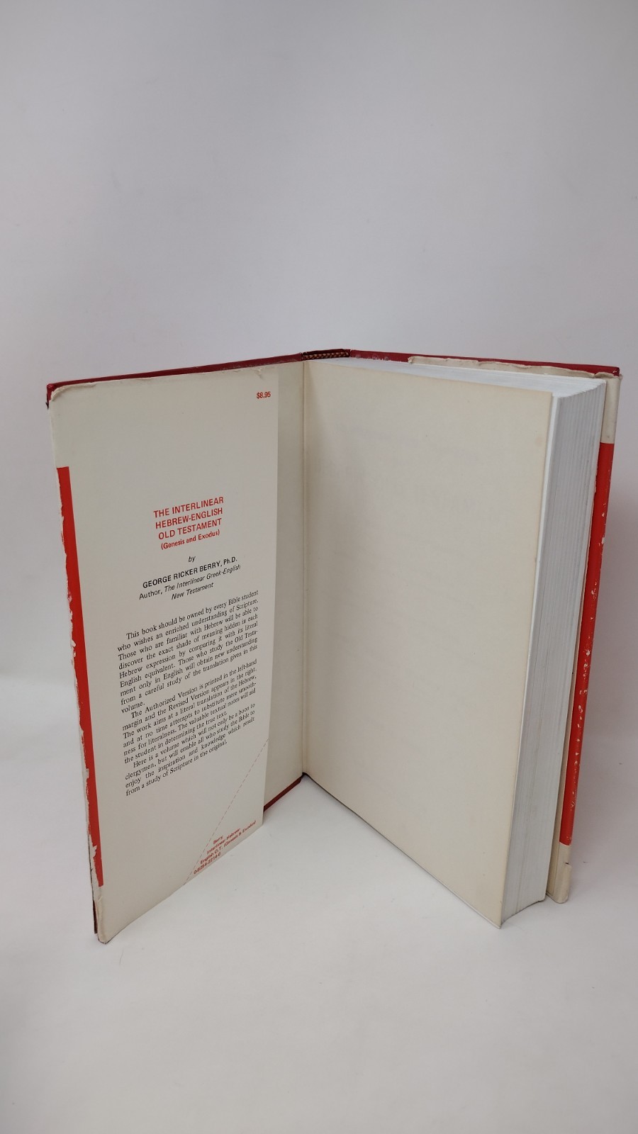 Vintage Interlinear Hebrew-English Old Testament Genesis-Exodus Berry HC 1974
