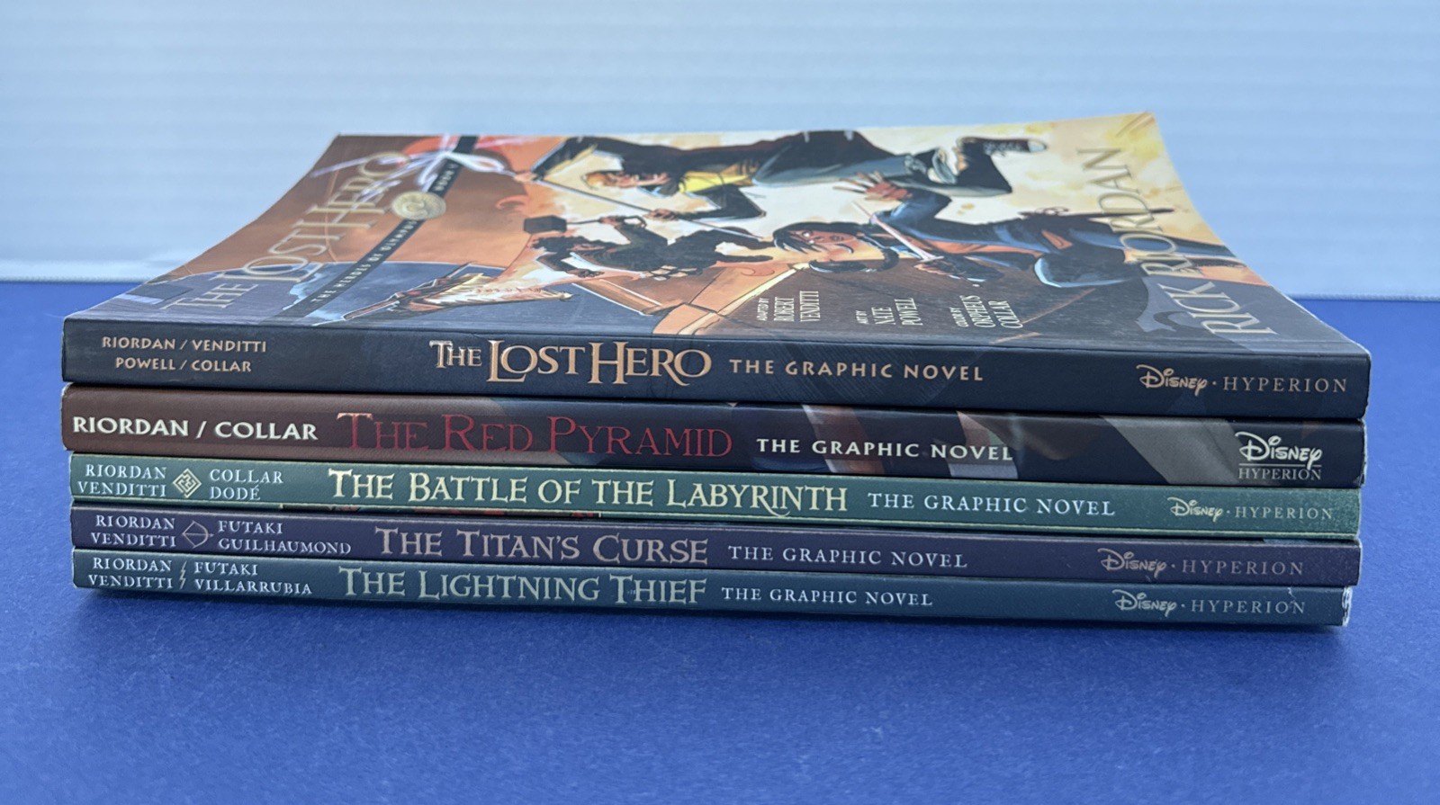 Lot of 5 ~ PB Books ~ GRAPHIC NOVELS ~ Rick Riordan ~ Percy Jackson ~ Heroes
